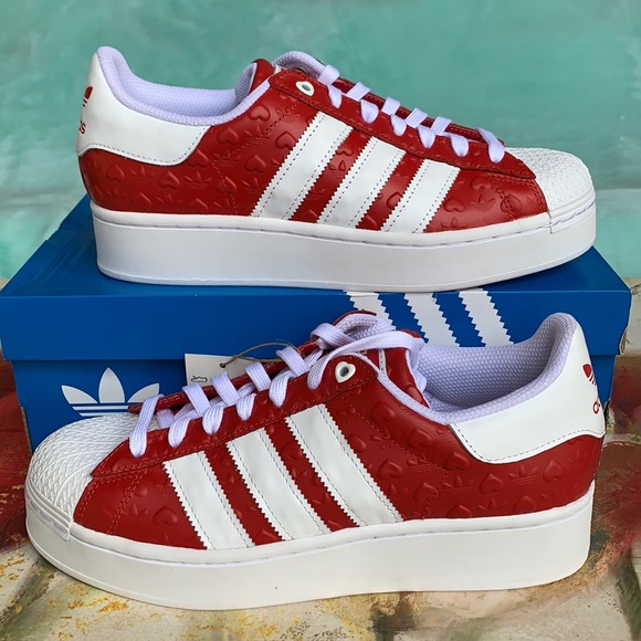 adidas | Shoes | Adidas Superstar Bold Wmns Scarletcblackftwwht | Poshmark